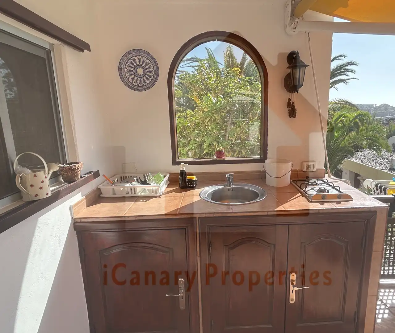 Küche von Wohnungen zur Miete in San Bartolomé de Tirajana mit Klimaanlage, Terrasse und Möbliert