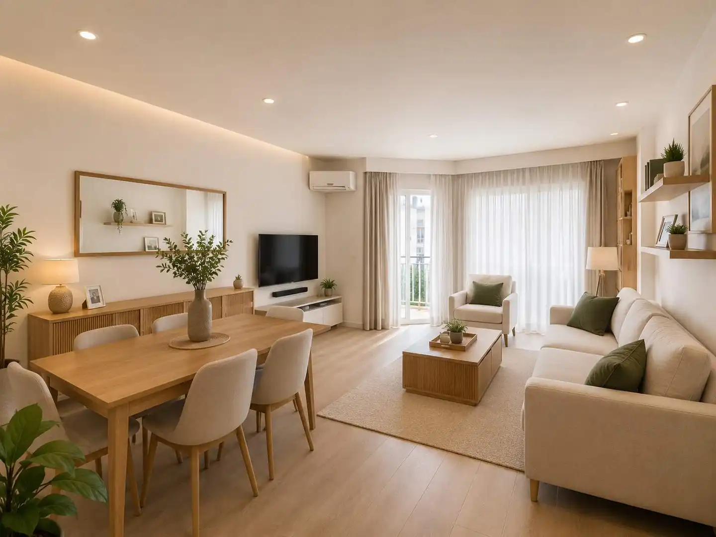 Living room of Flat for sale in Gandia  with Air Conditioner and Balcony