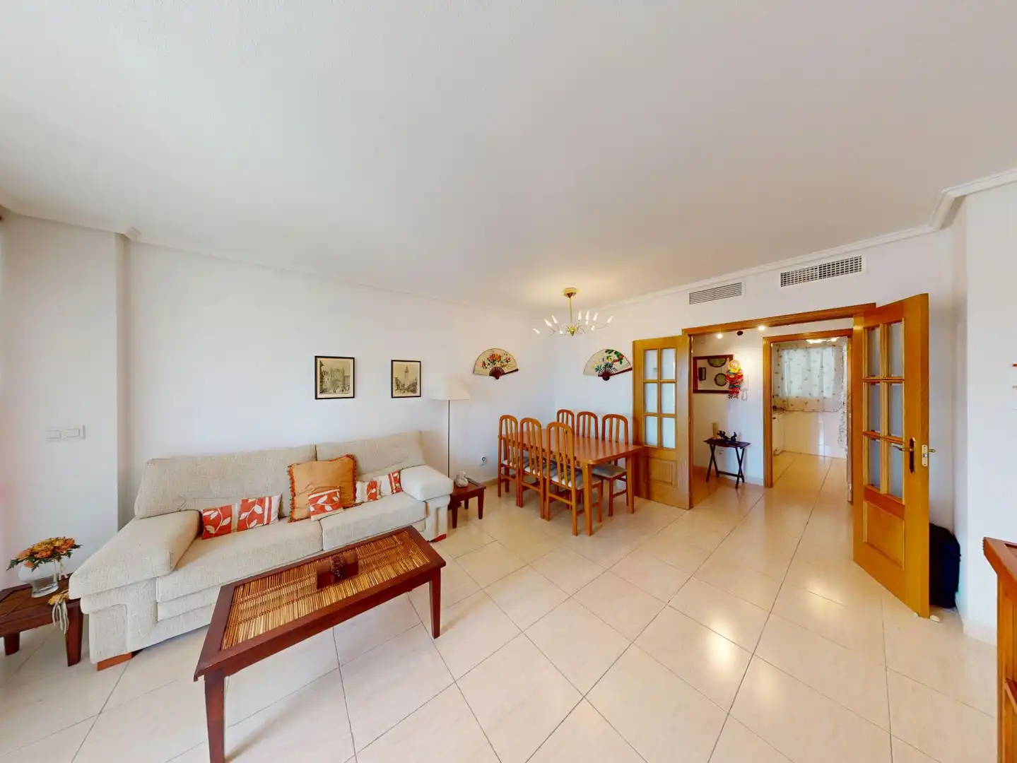 Wohnzimmer von Wohnung zum Verkauf in Alicante / Alacant mit Klimaanlage, Heizung und Terrasse