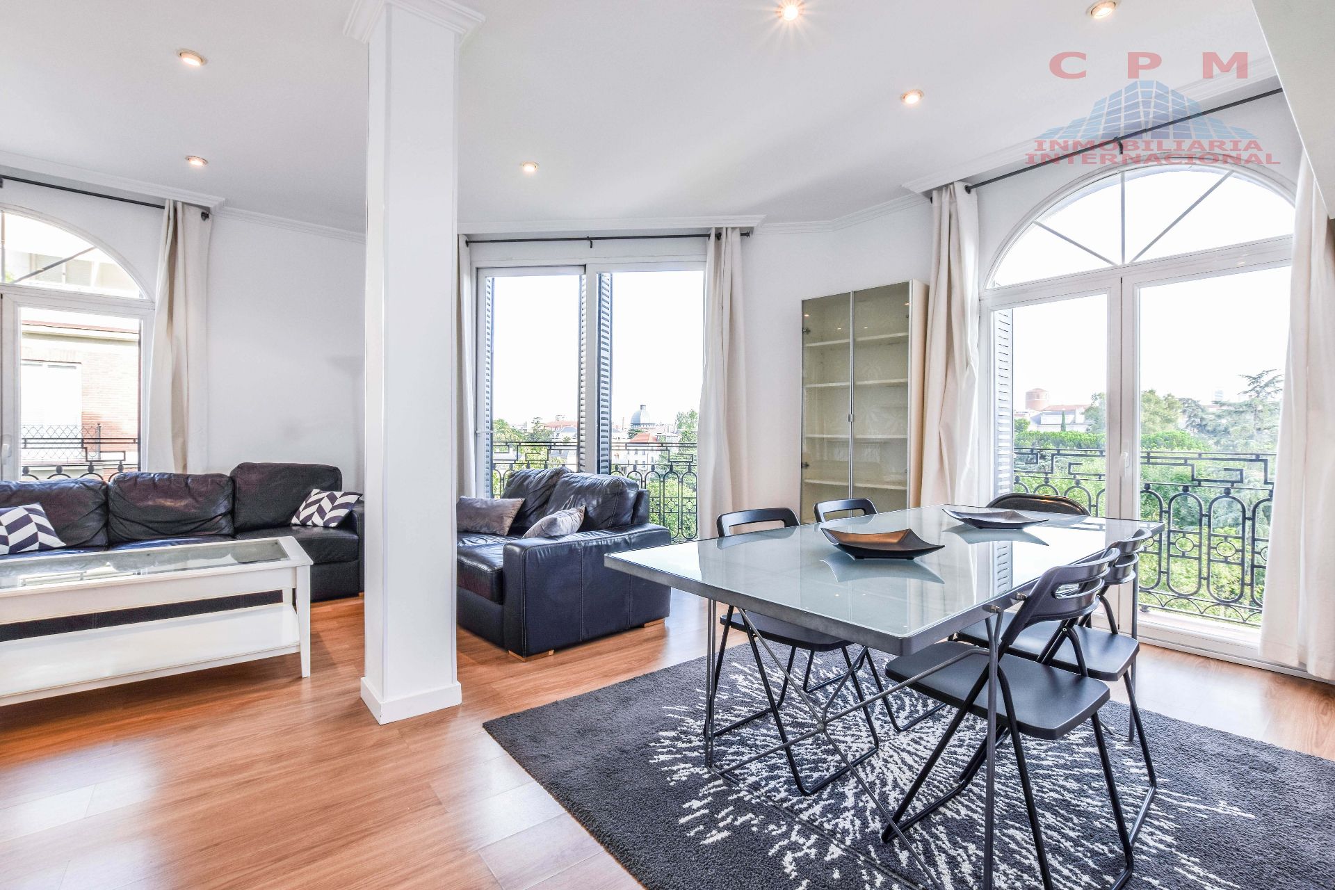 Living room of Flat to rent in  Madrid Capital  with Air Conditioner, Heating and Furnished