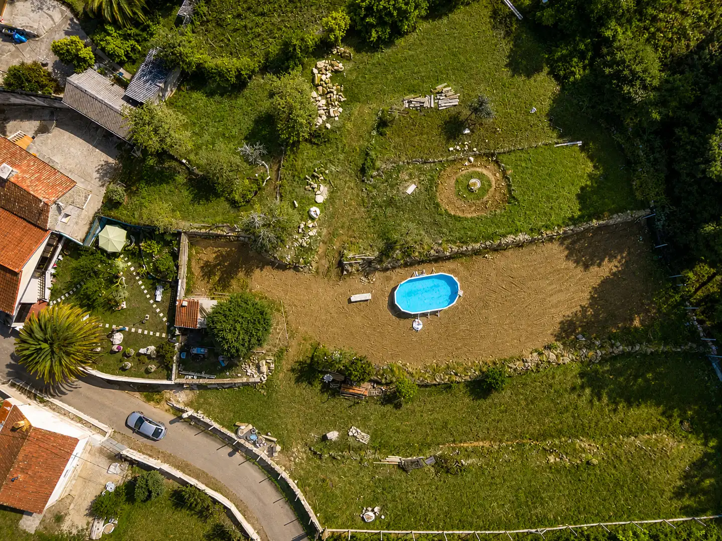 Piscina de Casa adosada en venta en Mondariz con Calefacción, Jardín privado y Amueblado