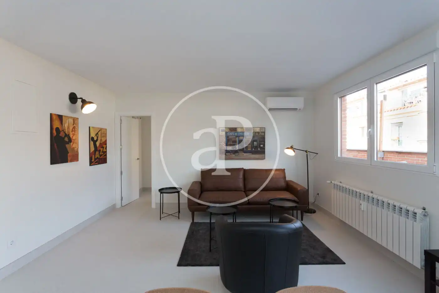 Wohnzimmer von Wohnung zur Miete in Madrid mit Klimaanlage, Heizung und Terrasse