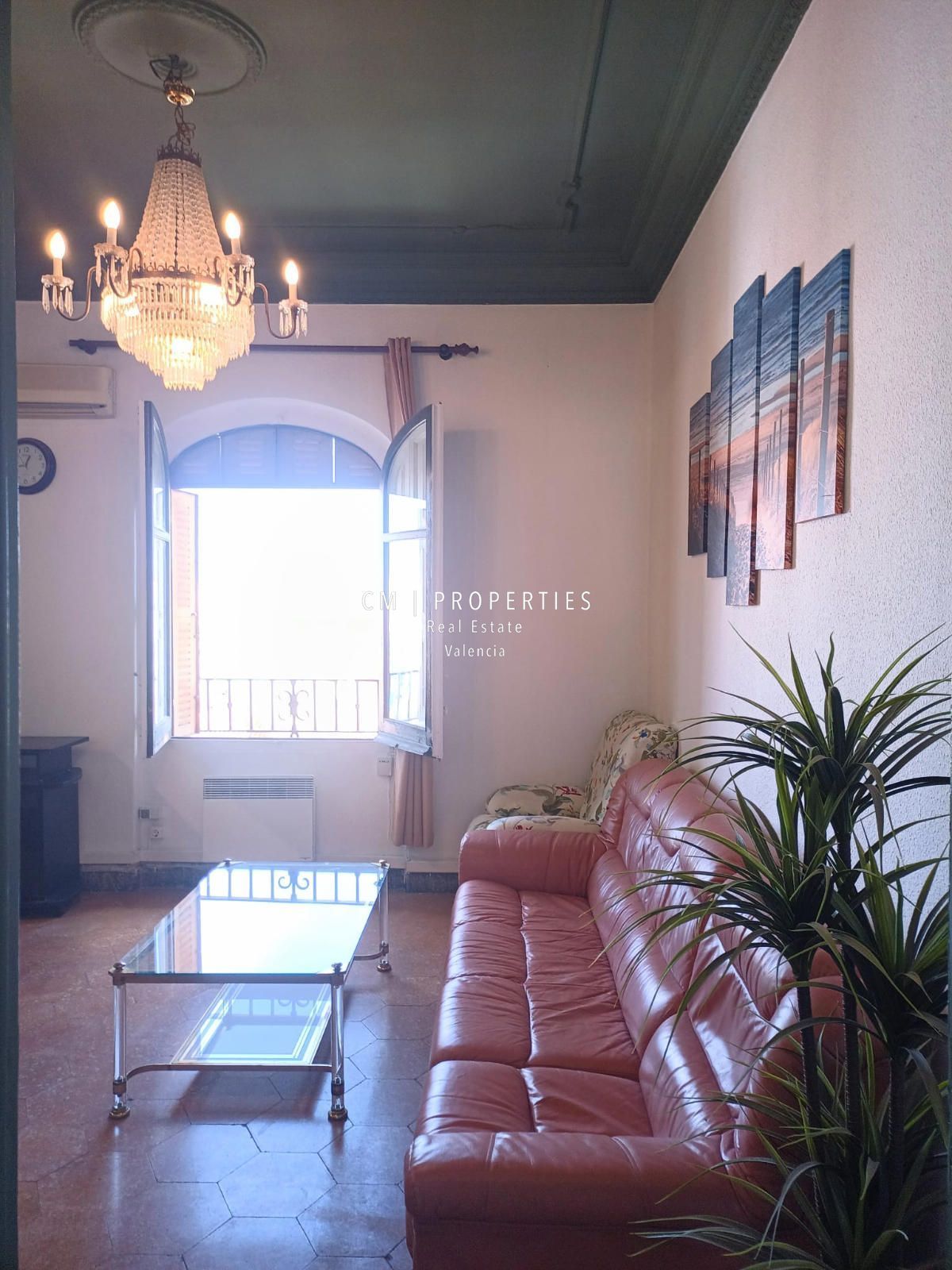 Sala d'estar de Pis de lloguer en  Valencia Capital amb Aire condicionat, Calefacció i Terrassa