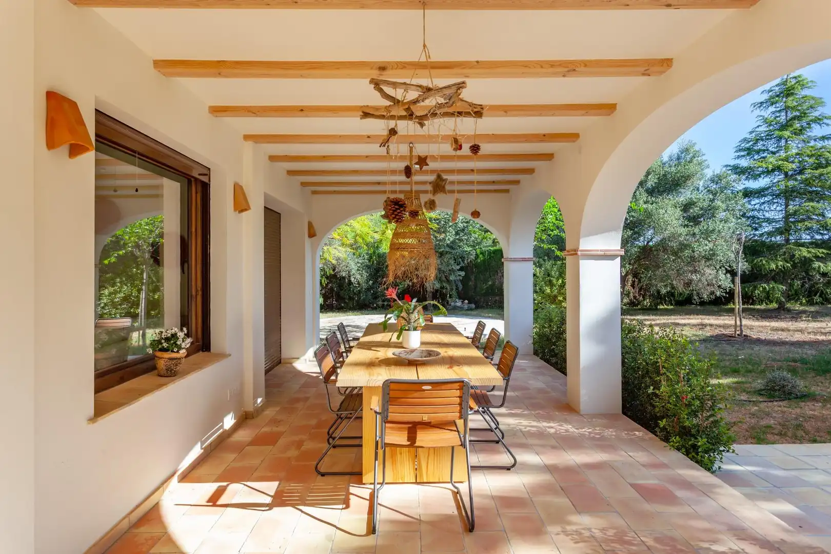 Terrace of Houses for rent in Pedreguer  with Air Conditioner, Heating and Private garden