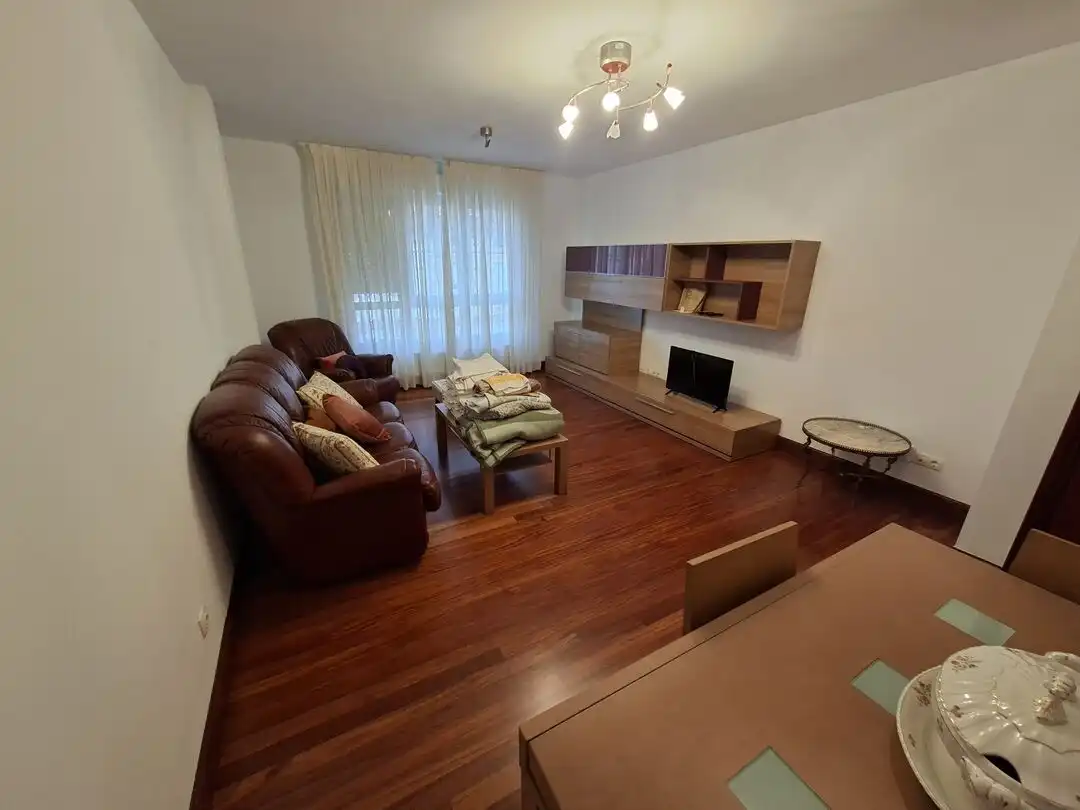 Sala de estar de Piso en venta en Otxandio con Calefacción, Amueblado y Balcón