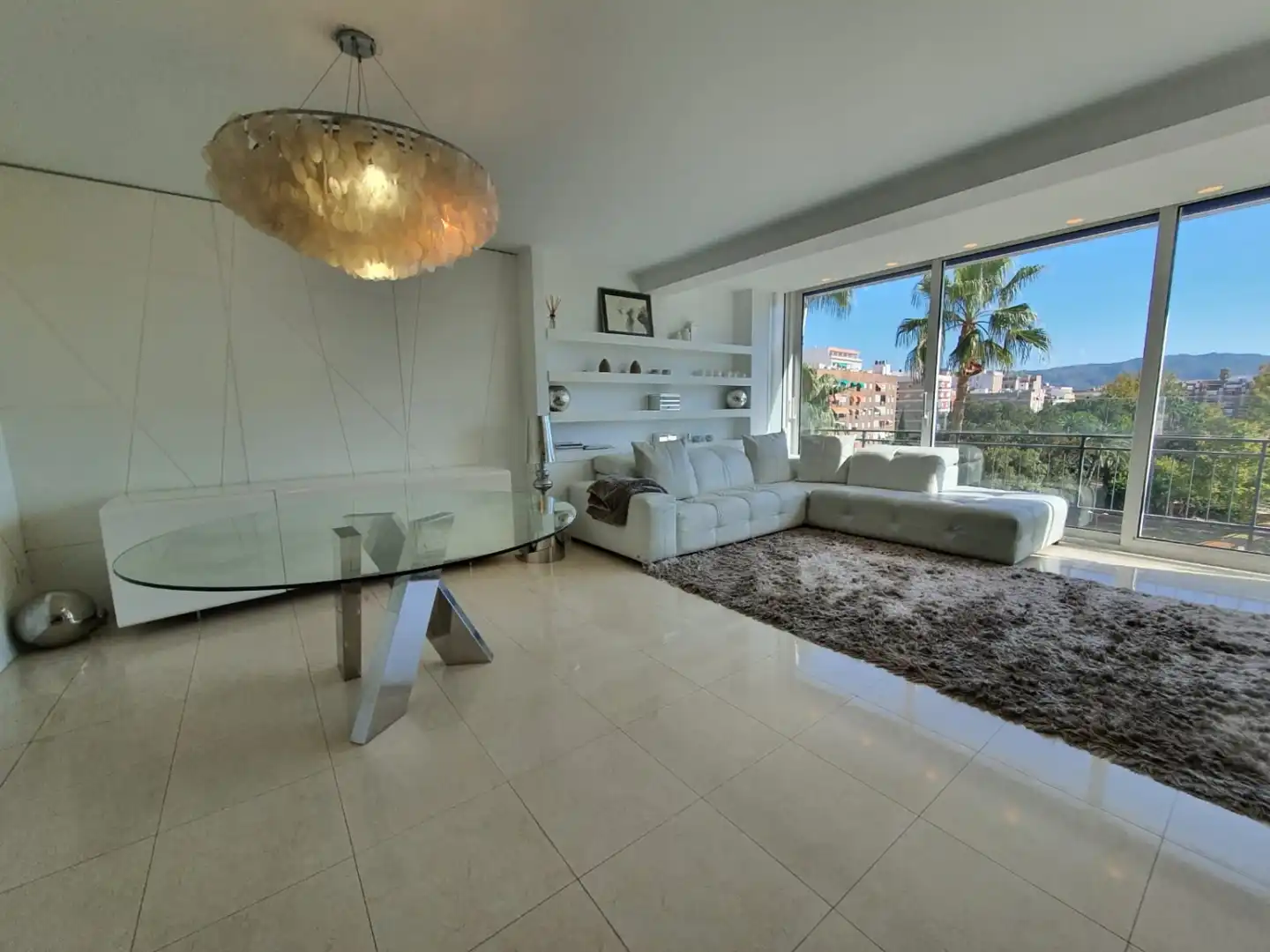 Sala d'estar de Pis de lloguer en  Murcia Capital amb Aire condicionat i Rentadora