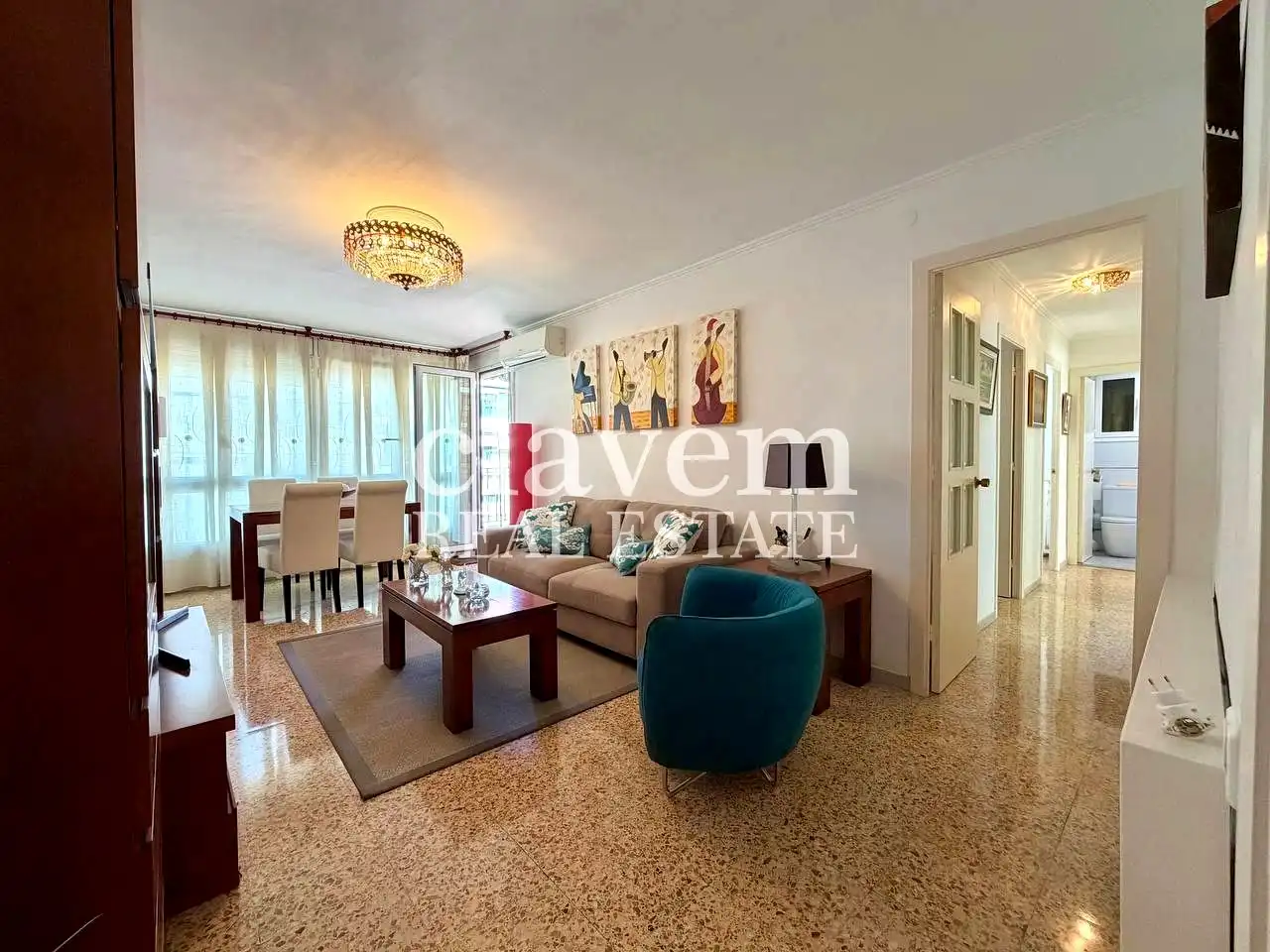 Sala de estar de Piso en venta en Barcelona con Aire acondicionado, Amueblado y Balcón