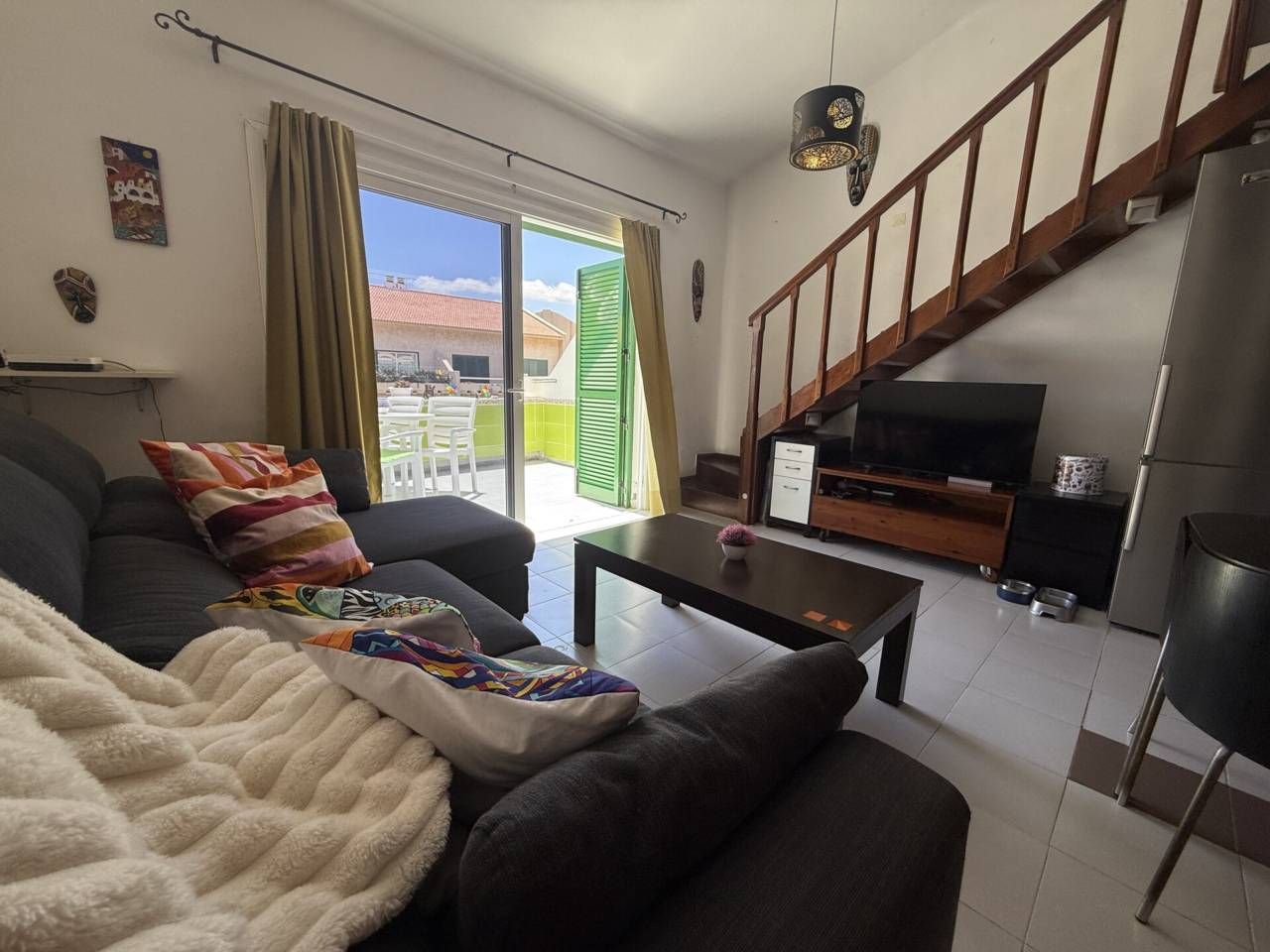 Living room of Duplex for sale in Granadilla de Abona  with Terrace, Storage room and Furnished