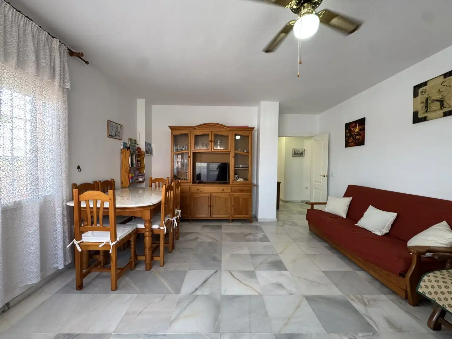 Living room of Flat for sale in Chipiona  with Swimming Pool, Furnished and Balcony