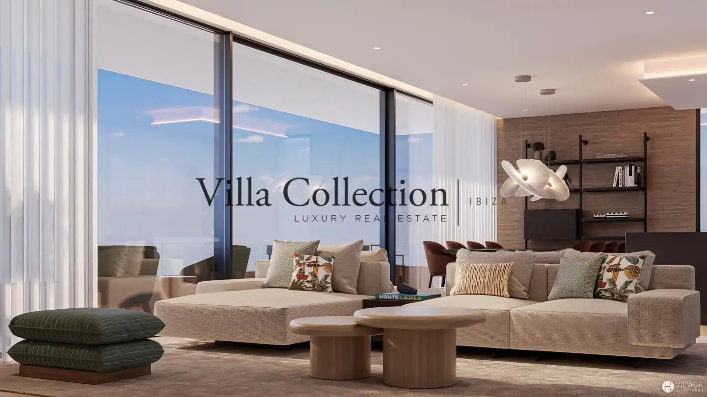 Living room of Houses for sale in Santa Eulària des Riu  with Air Conditioner, Heating and Terrace