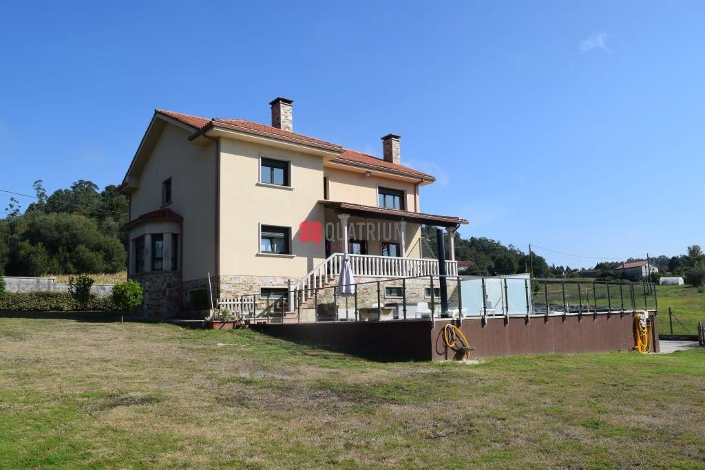 Exterior view of House or chalet for sale in O Pino   with Heating, Private garden and Terrace