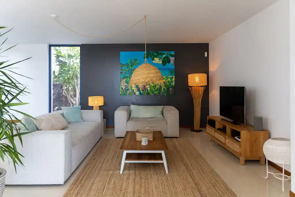 Sala de estar de Casa o chalet en venta en La Oliva con Aire acondicionado, Piscina y Balcón