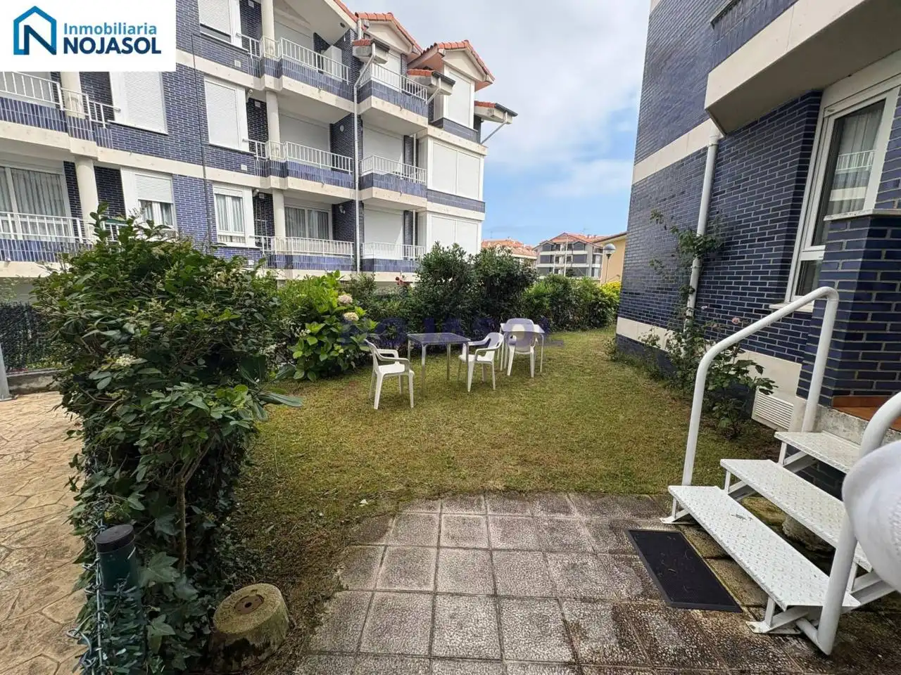 Terraza de Apartamento de alquiler en Noja con Calefacción, Jardín privado y Terraza