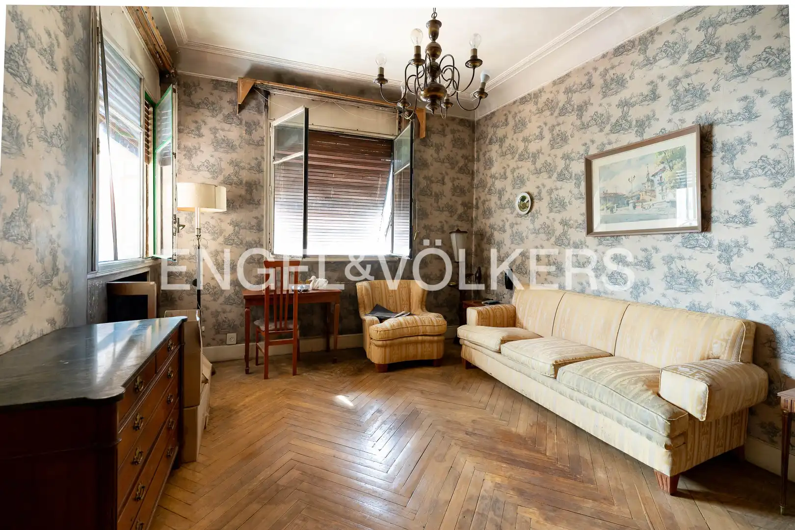 Wohnzimmer von Wohnung zum Verkauf in Madrid mit Heizung, Parkett und Abstellraum