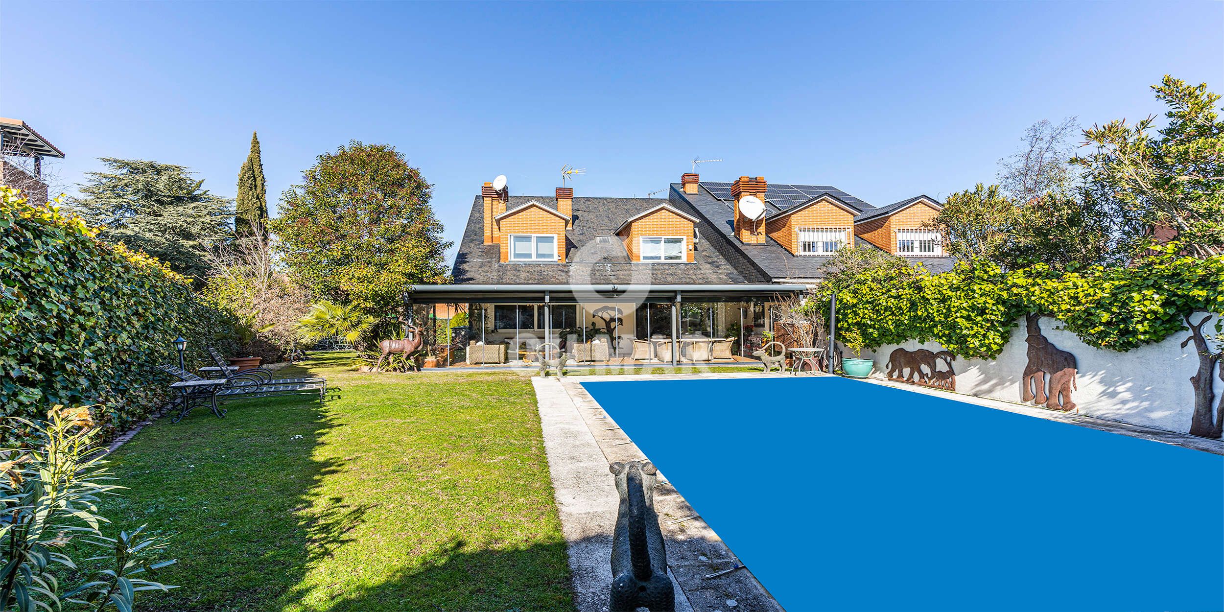 Garden of Single-family semi-detached for sale in Pozuelo de Alarcón  with Heating, Private garden and Swimming Pool
