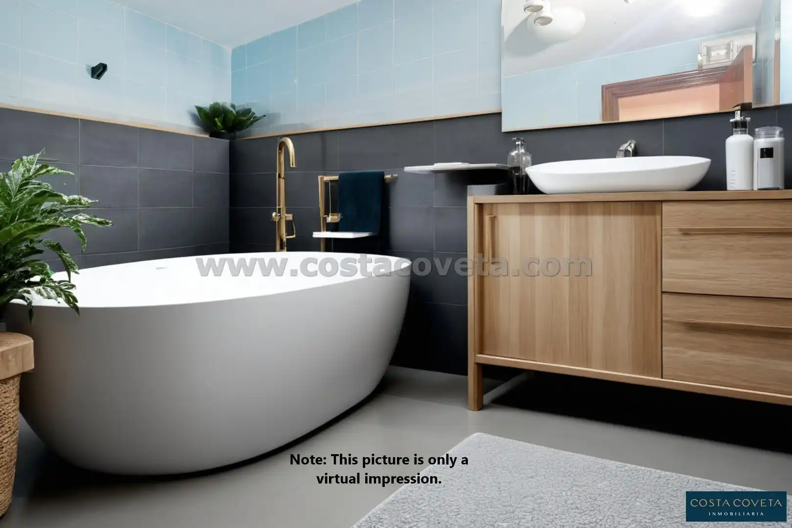 Bany de Apartament en venda en Villajoyosa / La Vila Joiosa amb Terrassa i Balcó