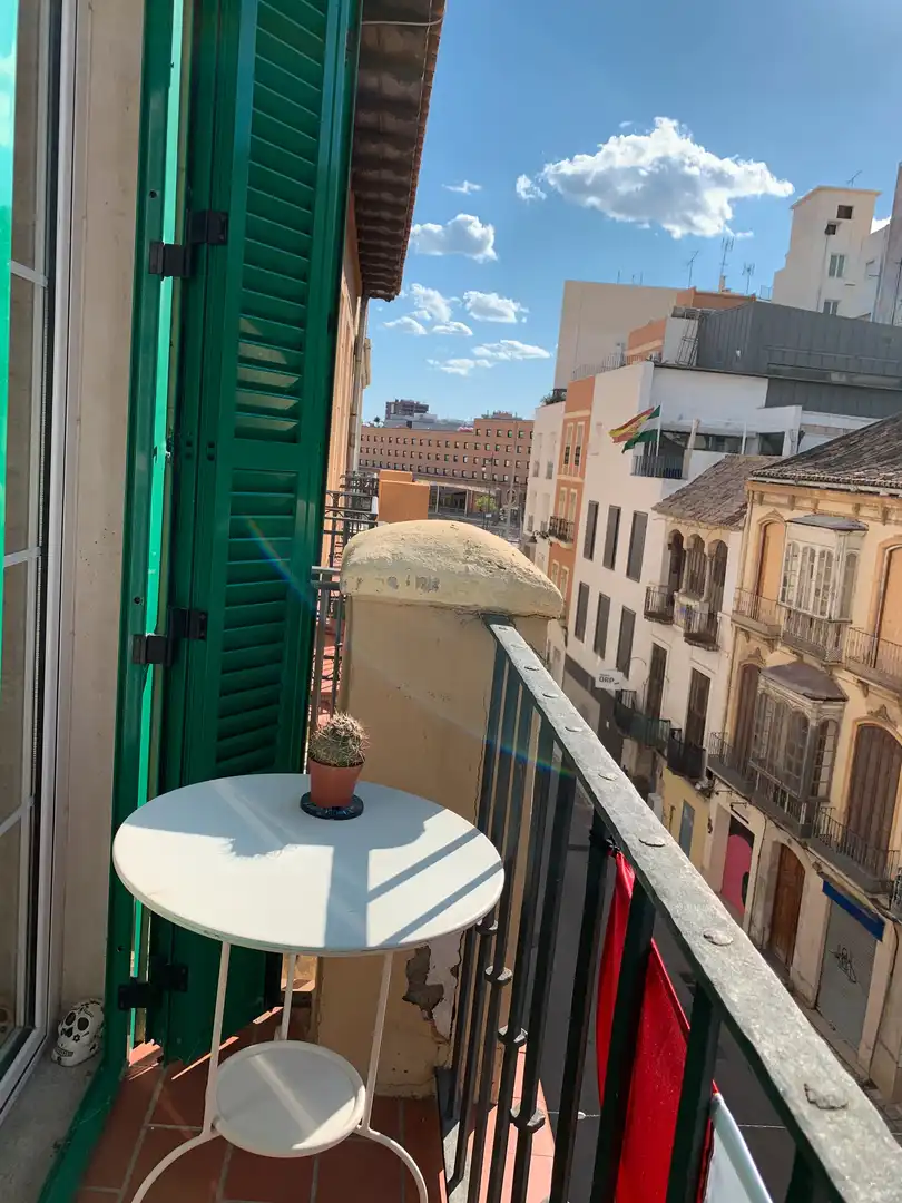 Terraza de Piso de alquiler en Málaga con Aire acondicionado, Amueblado y Lavadora