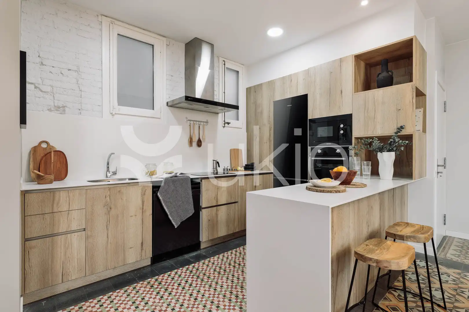 Kitchen of Apartments for rent in Barcelona  with Air Conditioner, Heating and Furnished