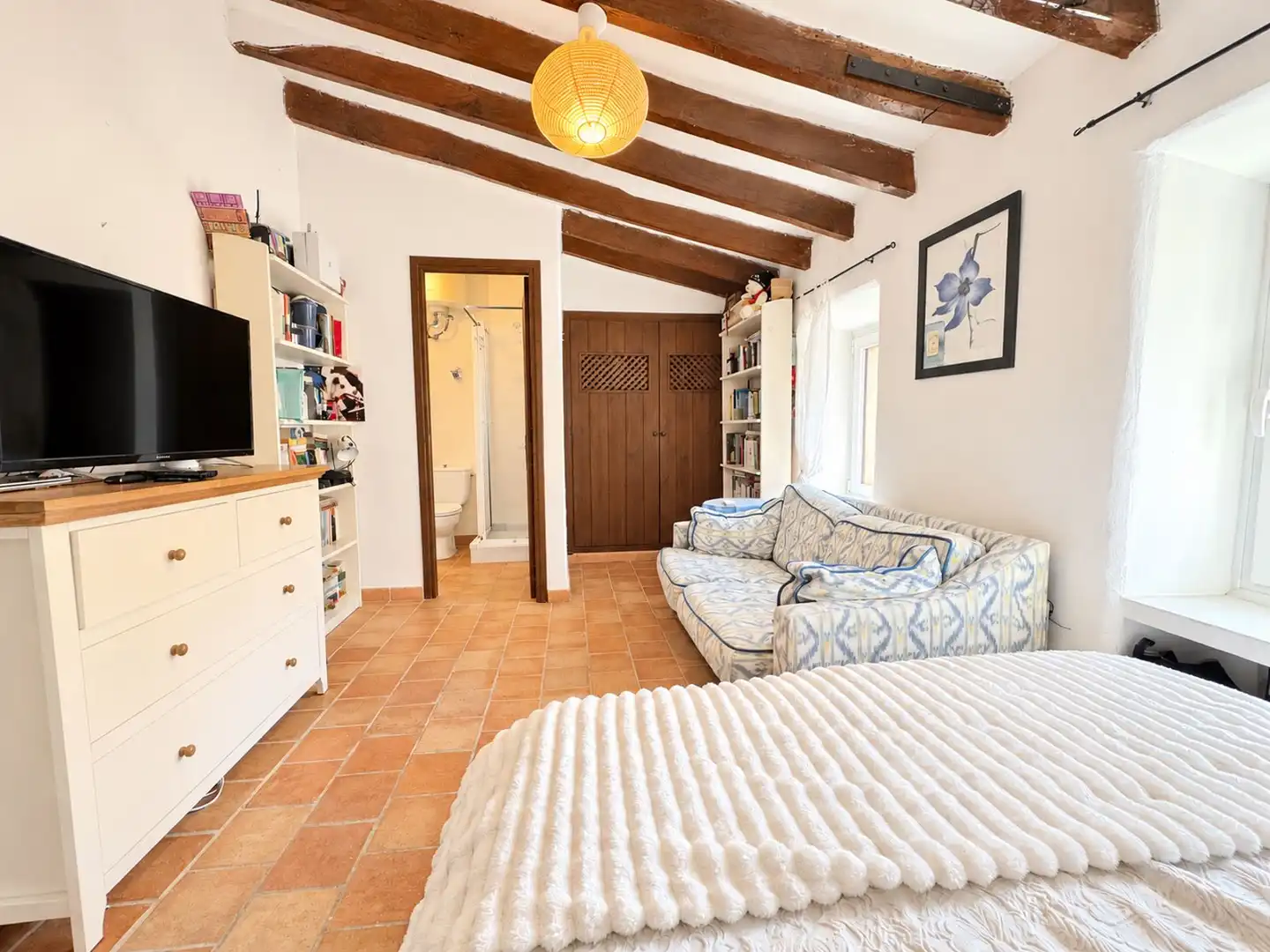 Sala d'estar de Casa adosada en venda en Pollença amb Aire condicionat, Calefacció i Terrassa