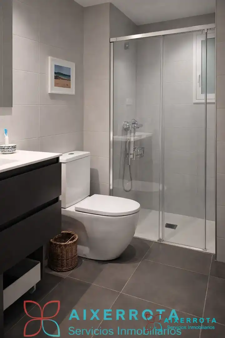 Badezimmer von Wohnung zum Verkauf in Leioa mit Heizung, Privatgarten und Terrasse