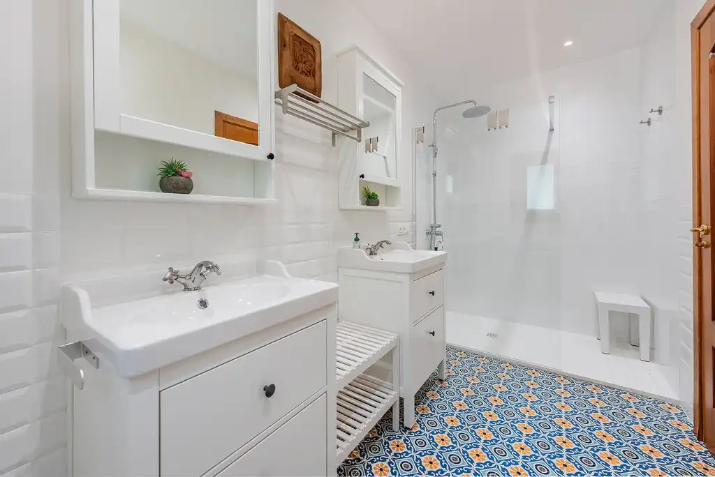 Badezimmer von Haus oder Chalet zum Verkauf in Sa Pobla mit Klimaanlage, Heizung und Privatgarten