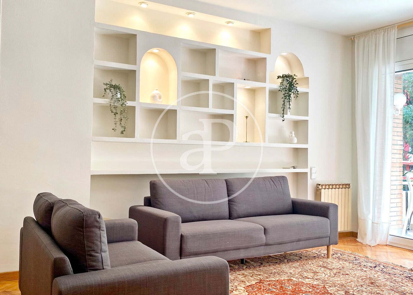 Living room of Flat to rent in  Barcelona Capital  with Air Conditioner, Heating and Furnished