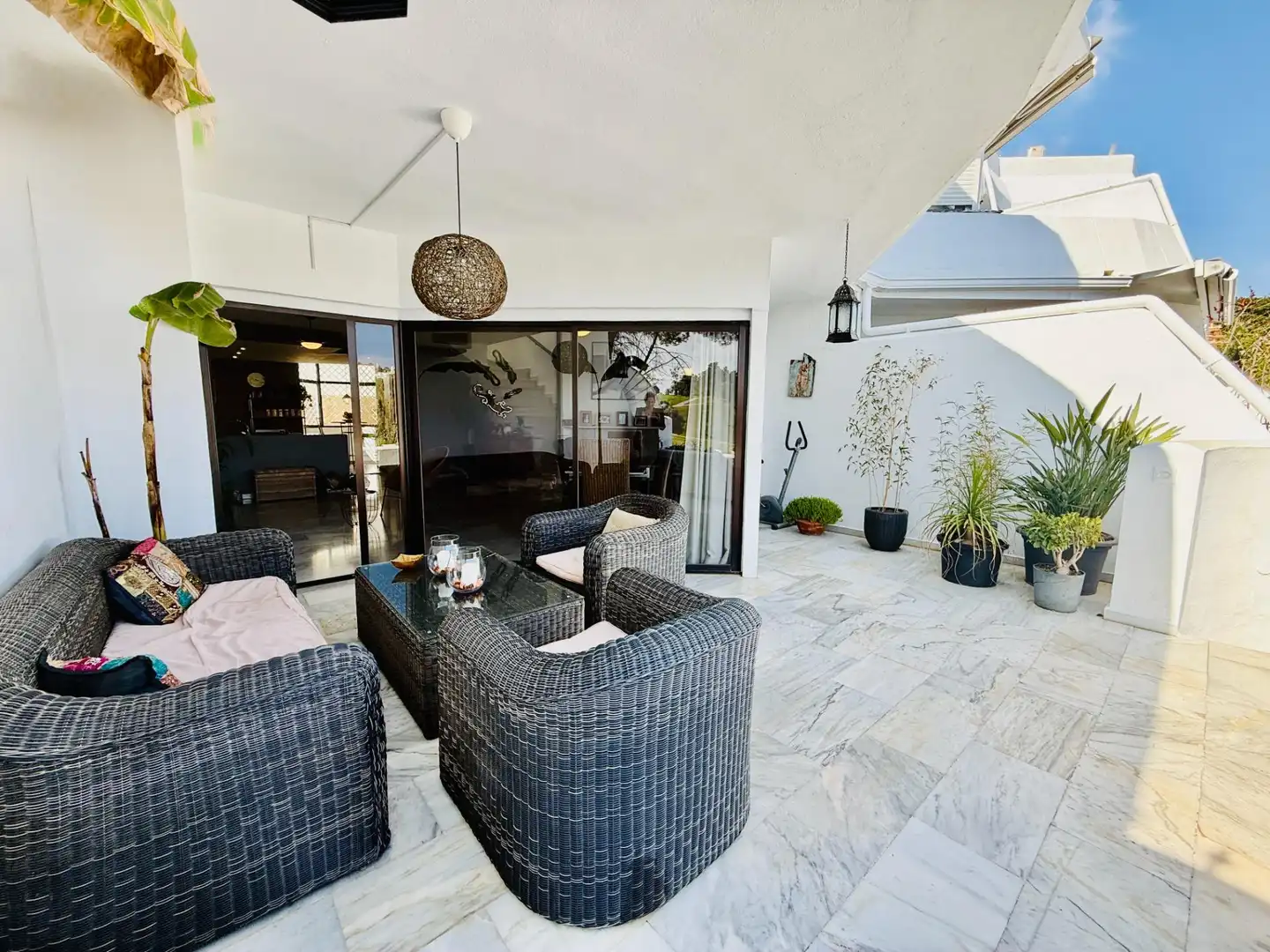 Terrassa de Casa adosada en venda en Benalmádena amb Aire condicionat, Jardí privat i Terrassa