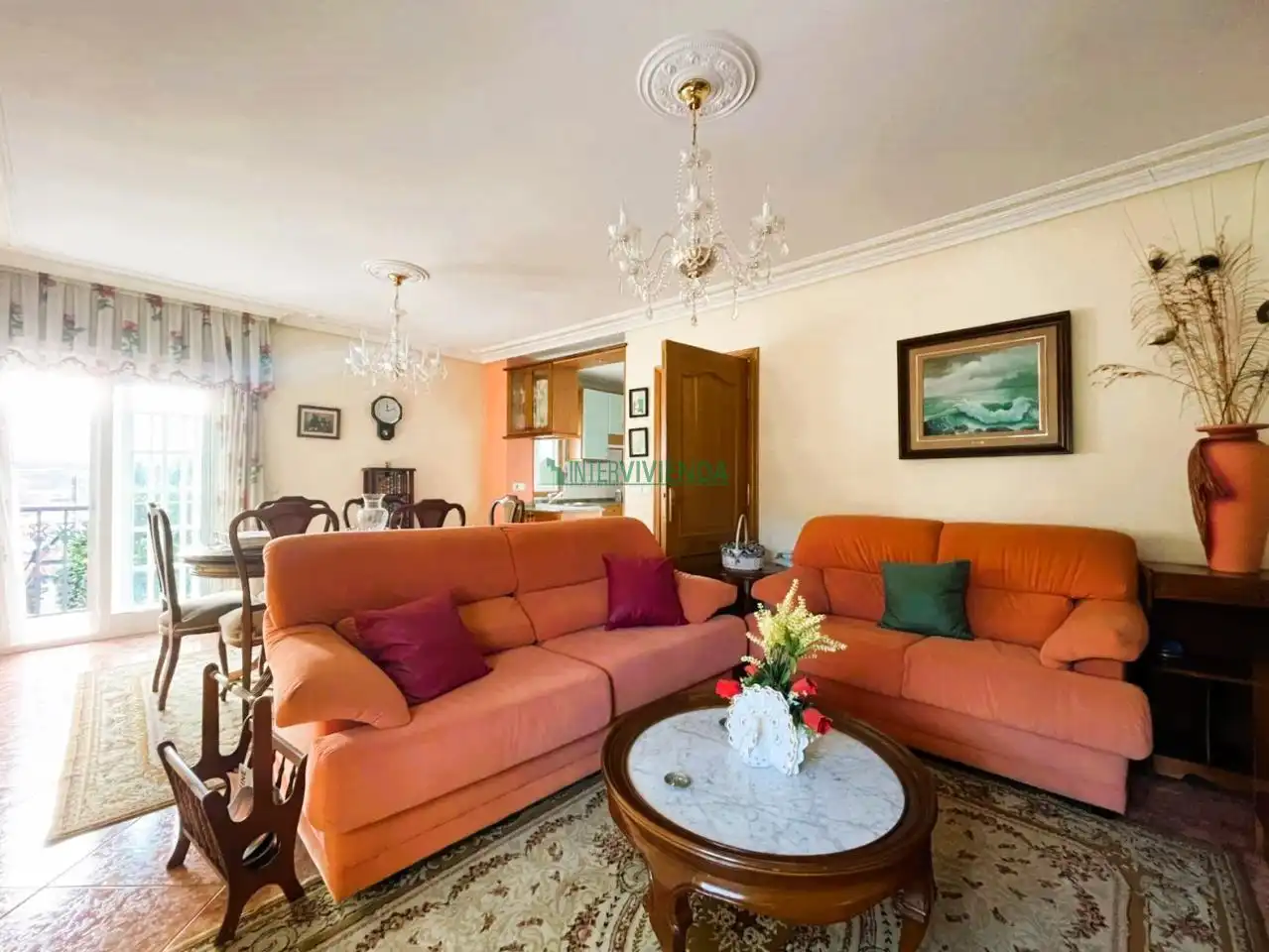 Sala de estar de Casa o chalet en venta en Redondela con Calefacción, Jardín privado y Terraza