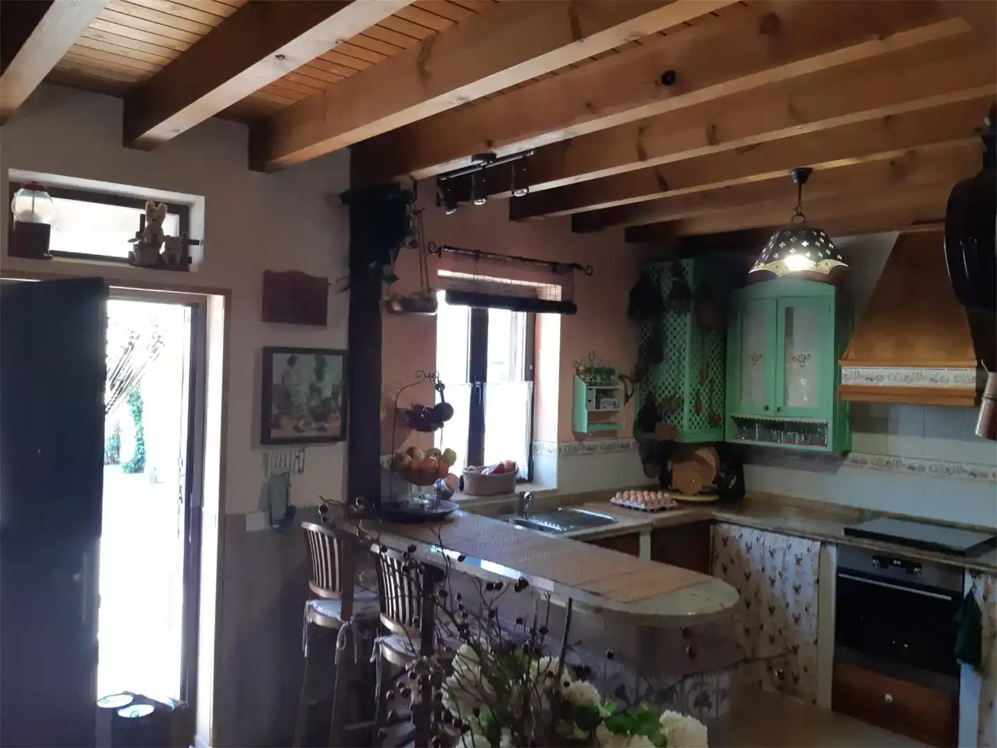 Cocina de Casa adosada en venta en Carrocera con Trastero, Amueblado y Horno