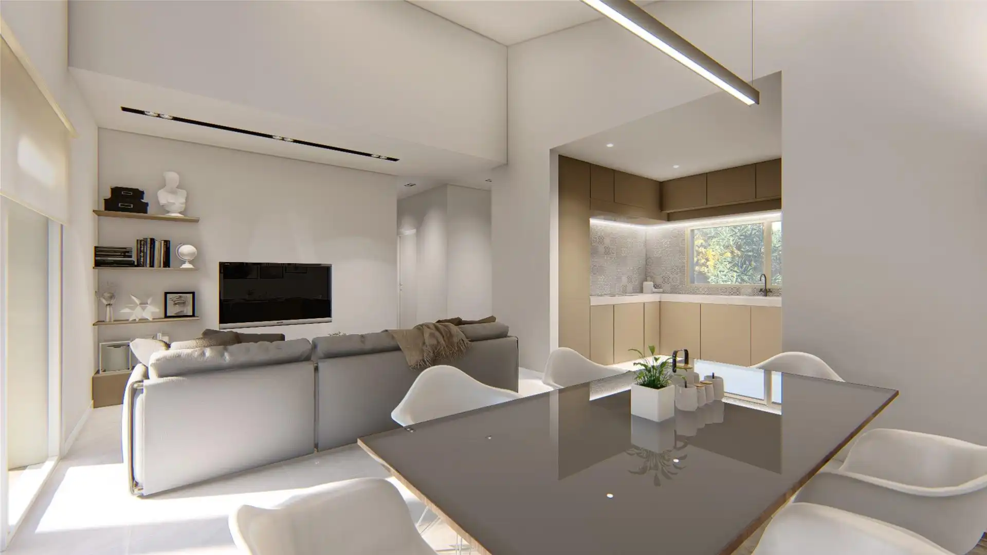 Sala de estar de Casa adosada en venta en Coín con Aire acondicionado, Calefacción y Jardín privado
