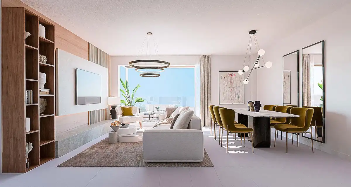 Sala de estar de Apartamento en venta en Benalmádena con Aire acondicionado, Terraza y Trastero