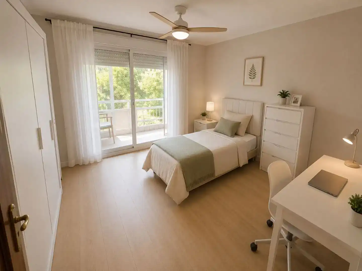 Schlafzimmer von Wohnung zur Miete in  Albacete Capital mit Balkon