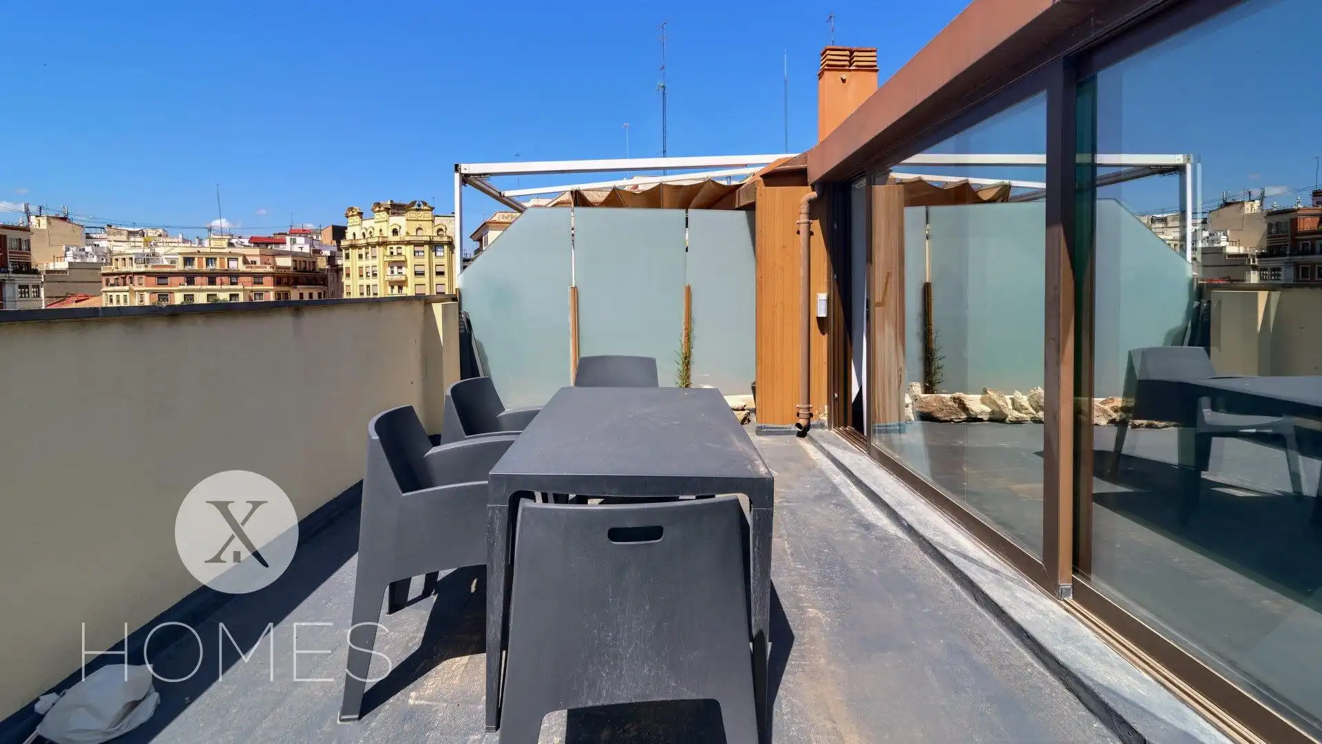 Terrasse von Maisonette zur Miete in Valencia mit Klimaanlage, Heizung und Möbliert
