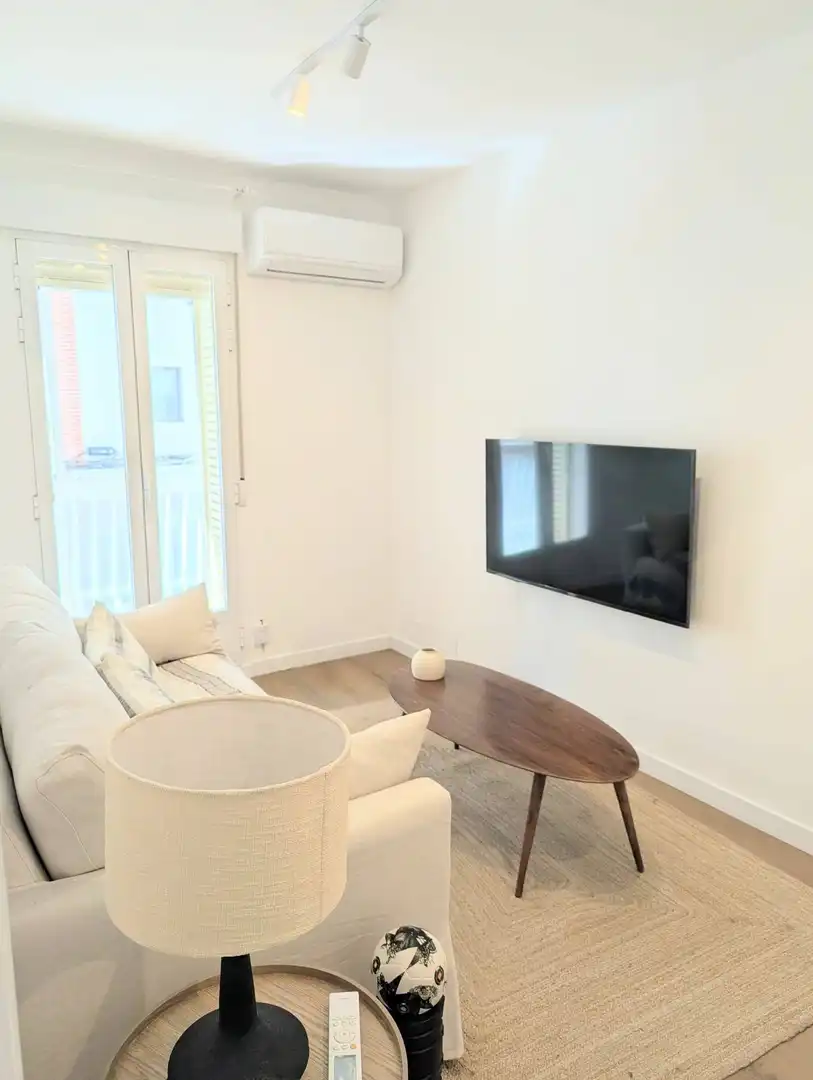 Sala d'estar de Apartament de lloguer en Madrid amb Calefacció, Parquet i Terrassa