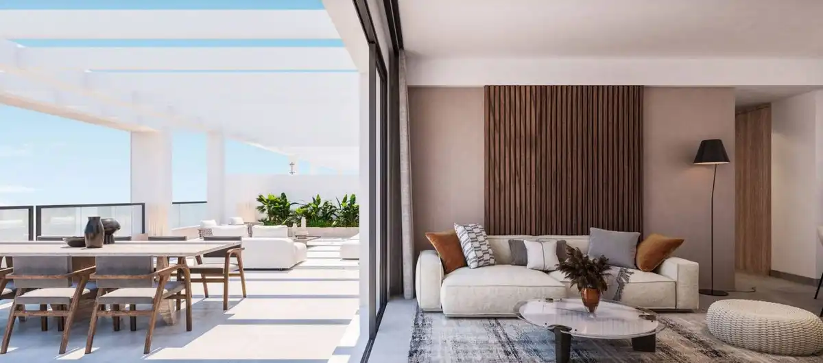 Terraza de Apartamento en venta en Mijas con Aire acondicionado, Jardín privado y Terraza