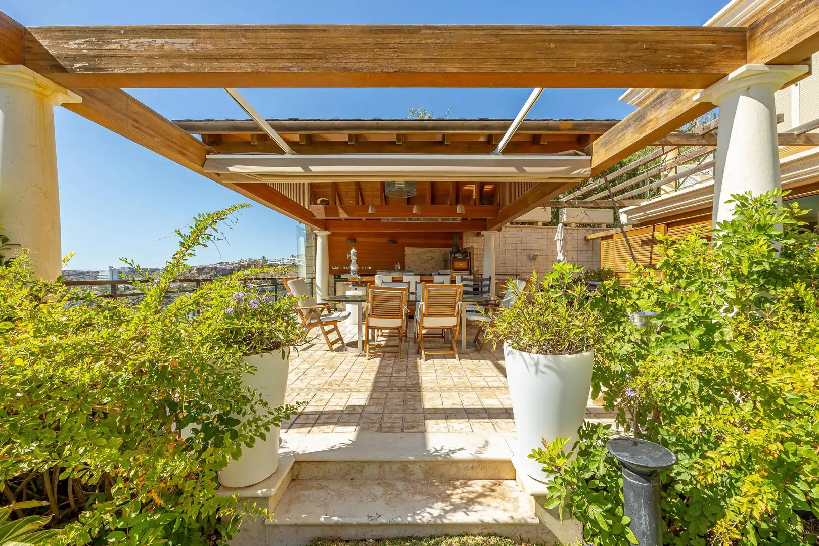 Terrassa de Casa o xalet en venda en San Bartolomé de Tirajana amb Aire condicionat, Jardí privat i Terrassa