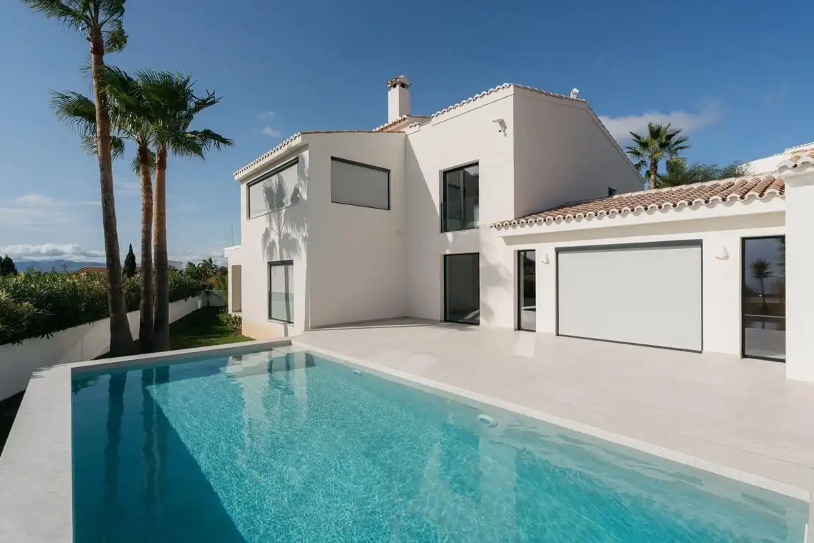 Vista exterior de Casa o chalet en venta en Benitachell / El Poble Nou de Benitatxell con Aire acondicionado, Jardín privado y Terraza