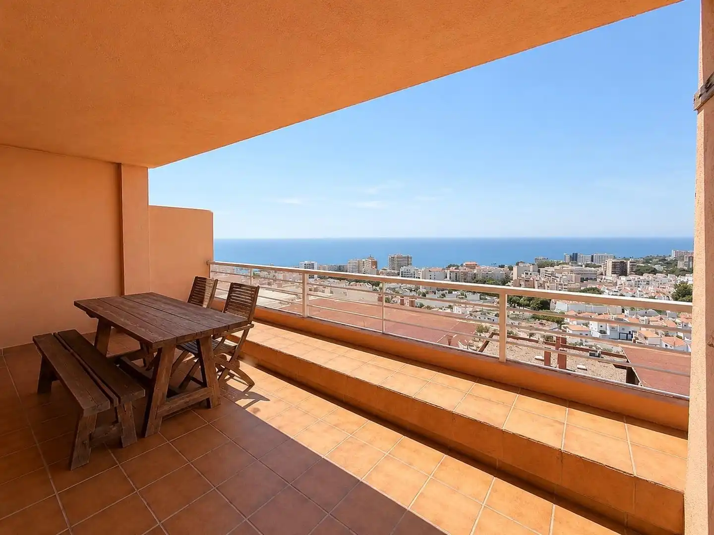 Terrasse von Wohnung zum Verkauf in Roquetas de Mar mit Klimaanlage, Terrasse und Möbliert