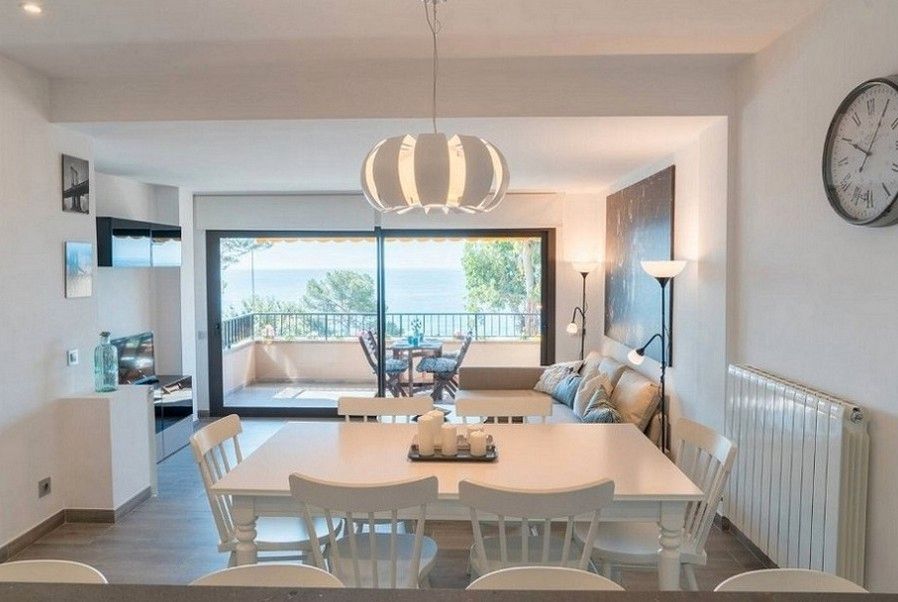 Menjador de Apartament de lloguer en Lloret de Mar amb Aire condicionat, Calefacció i Parquet
