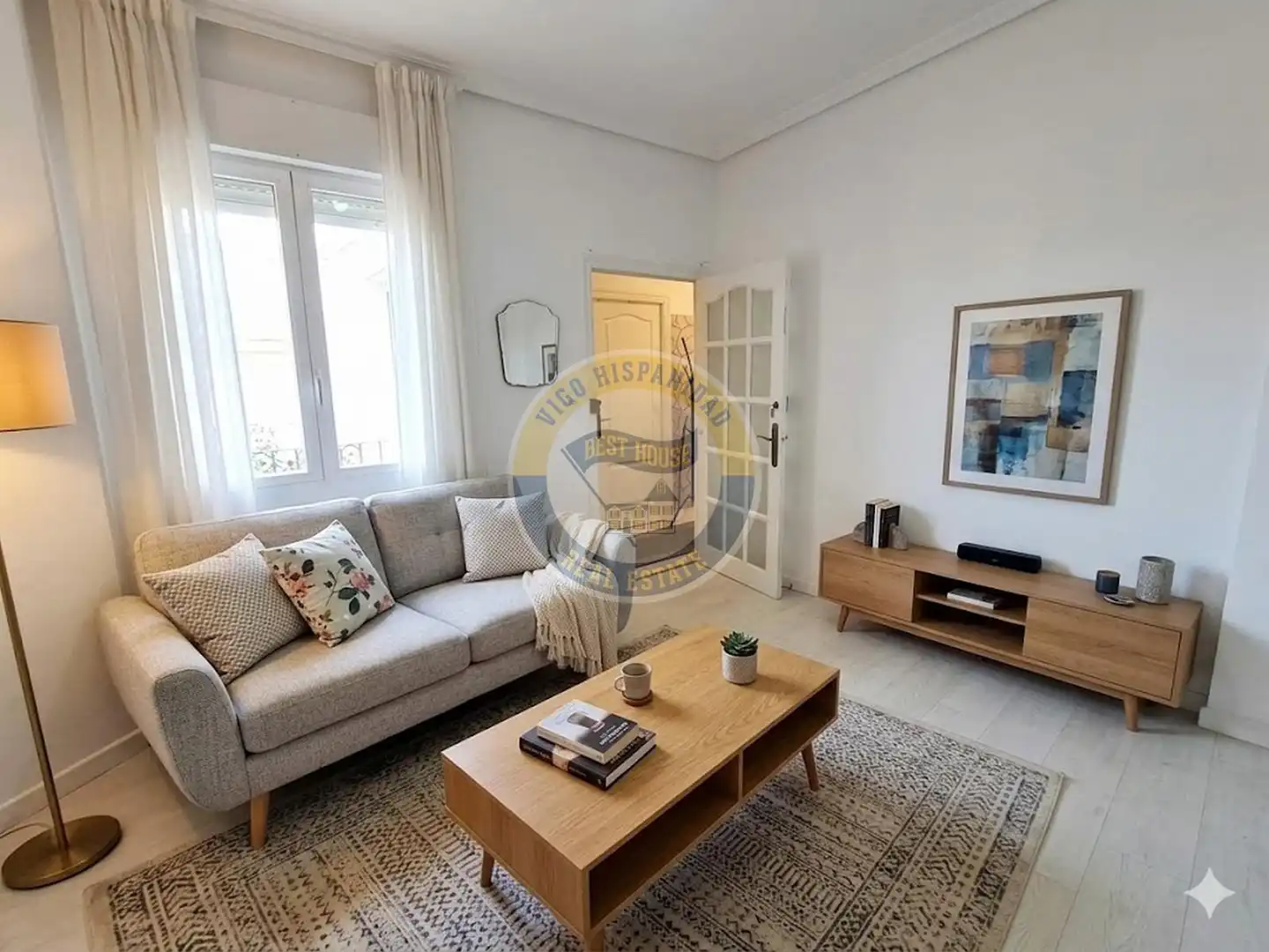 Living room of Flat for sale in Vigo   with Heating and Furnished
