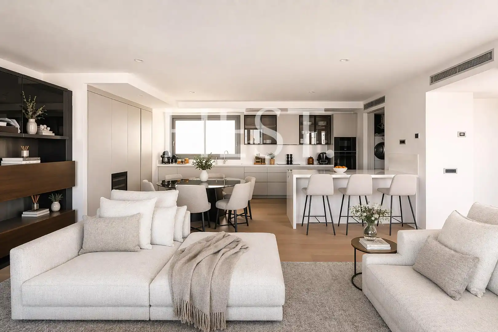 Sala de estar de Piso en venta en Barcelona con Aire acondicionado, Calefacción y Parquet