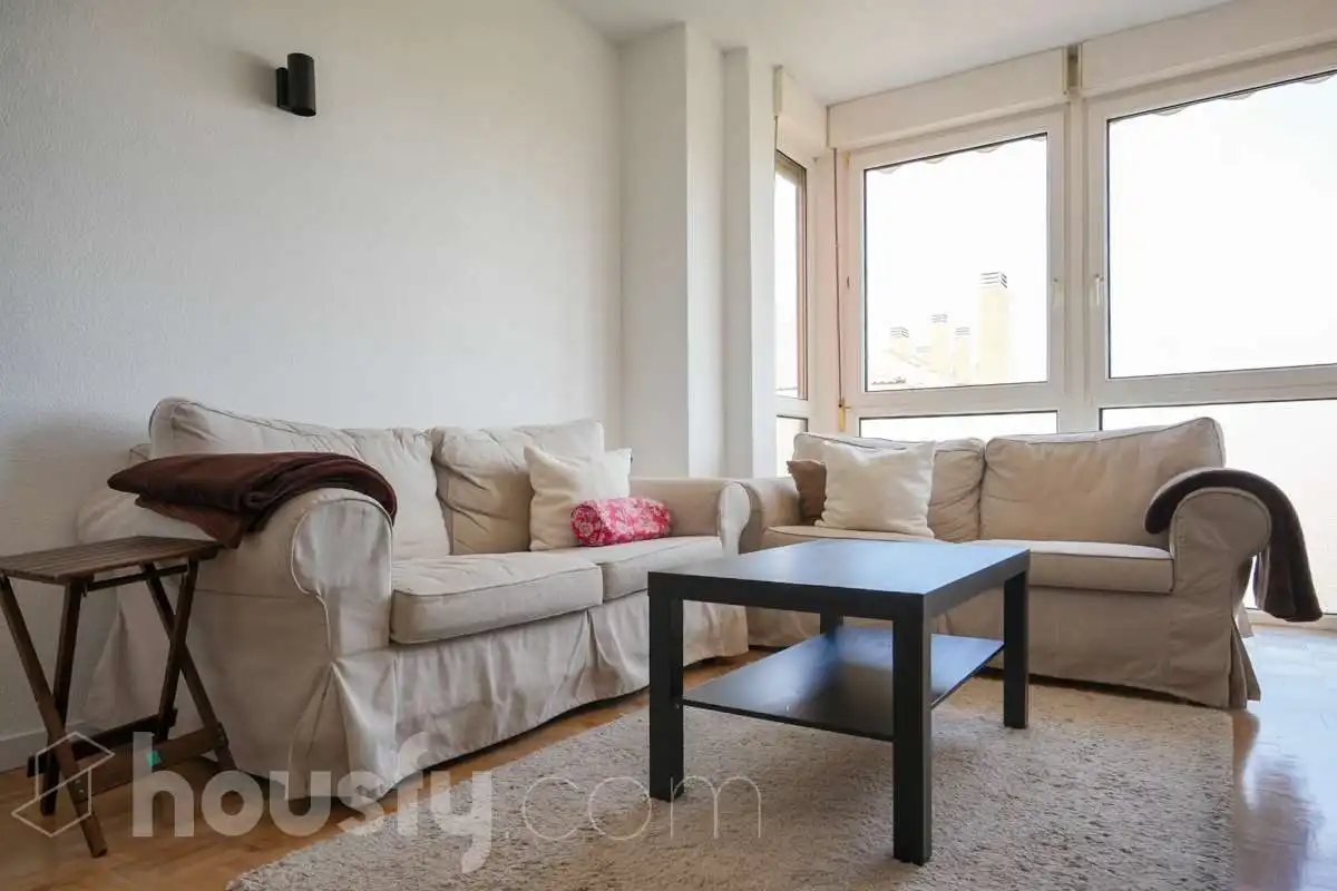 Living room of Flat for rent in Madrid  with Air Conditioner, Heating and Furnished