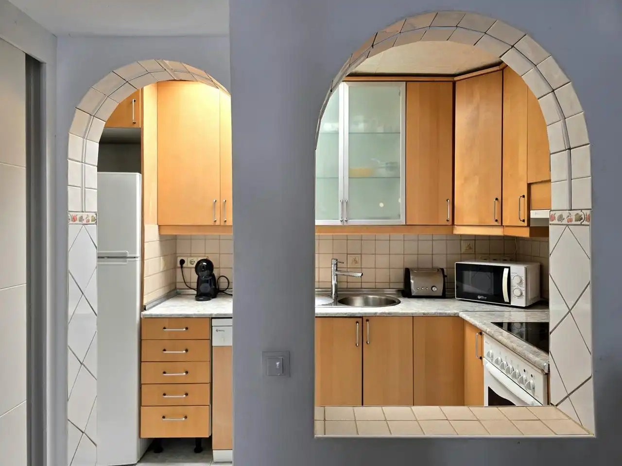 Cocina de Dúplex de alquiler en San Bartolomé de Tirajana con Terraza, Amueblado y Piscina comunitaria