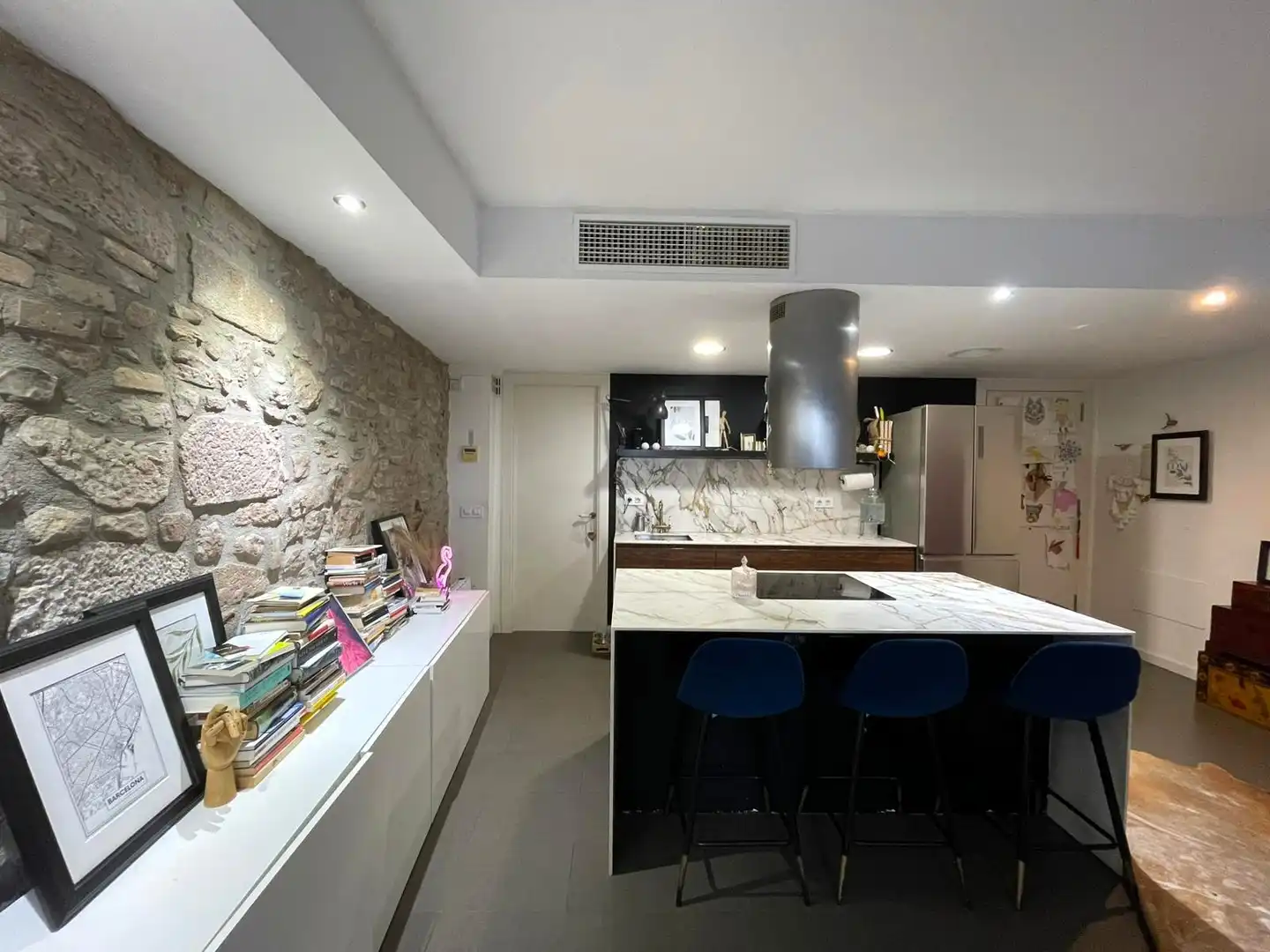 Küche von Wohnung zum Verkauf in Moià mit Heizung, Privatgarten und Ofen