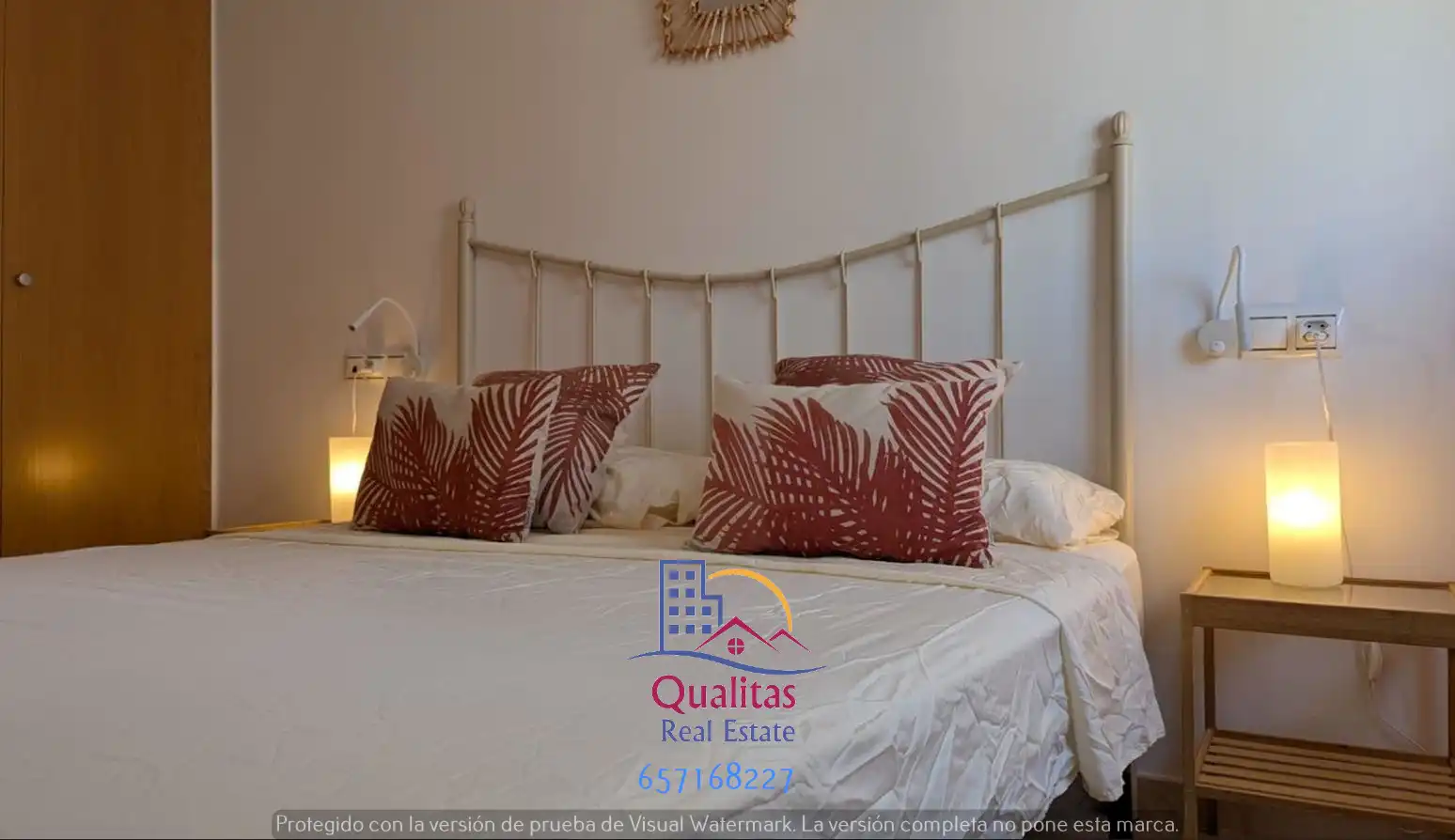 Schlafzimmer von Wohnungen zum Verkauf in Oliva mit Klimaanlage, Heizung und Privatgarten