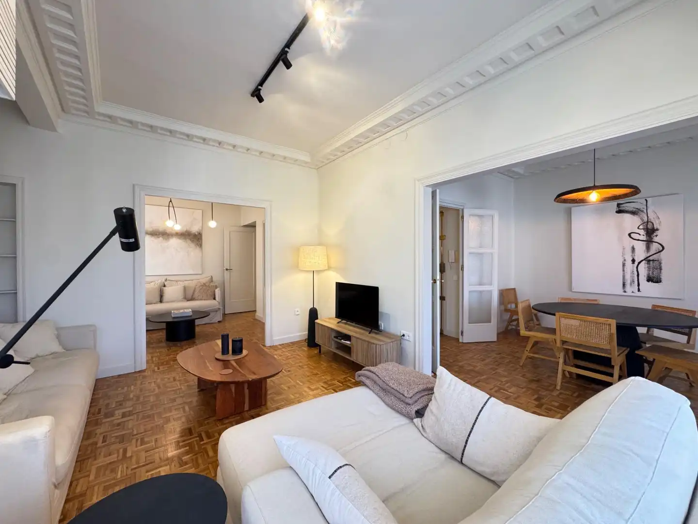 Wohnzimmer von Wohnung zum Verkauf in Alicante / Alacant mit Klimaanlage, Heizung und Parkett
