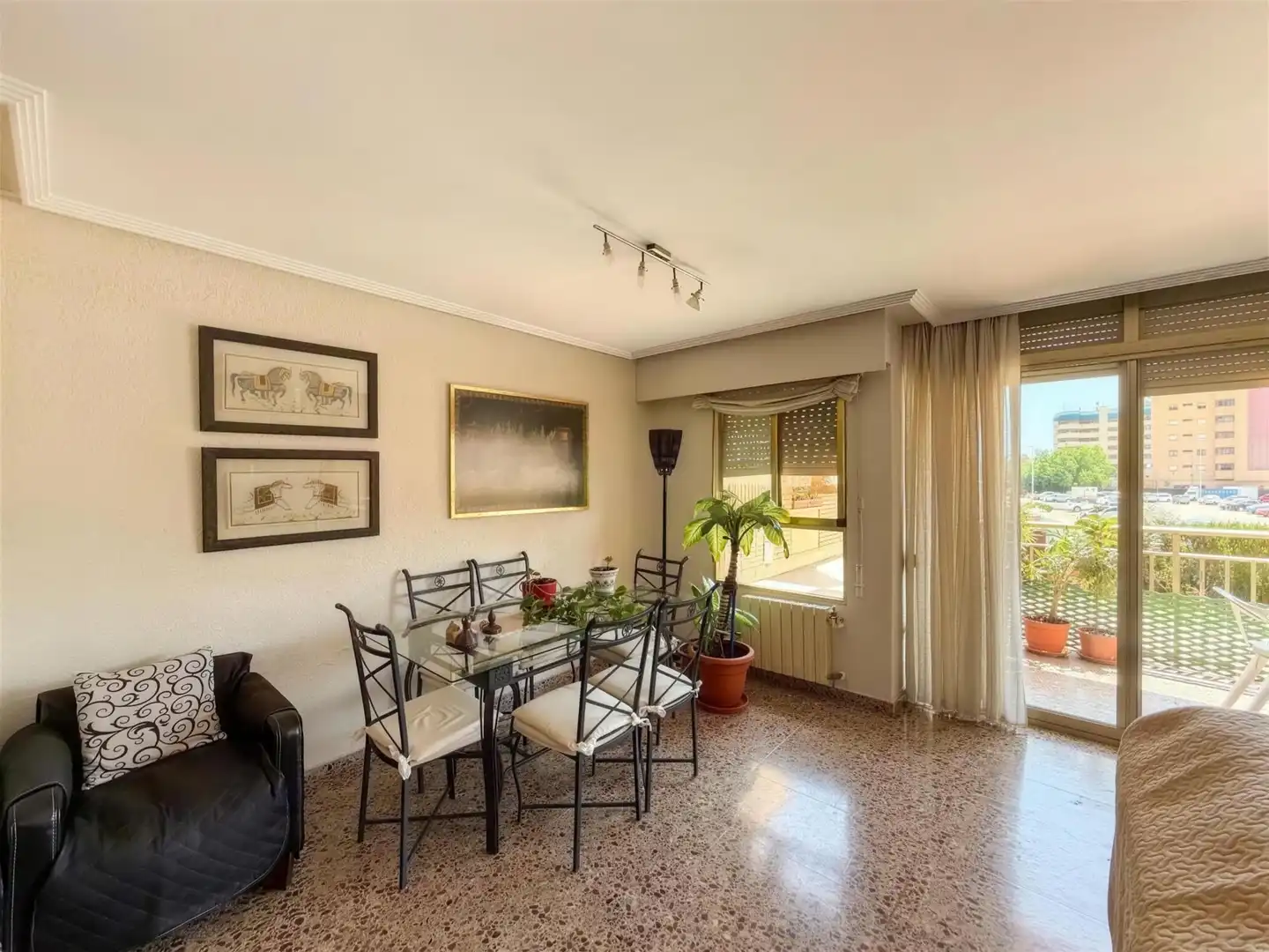 Comedor de Piso de alquiler en Alicante / Alacant con Terraza, Amueblado y Balcón