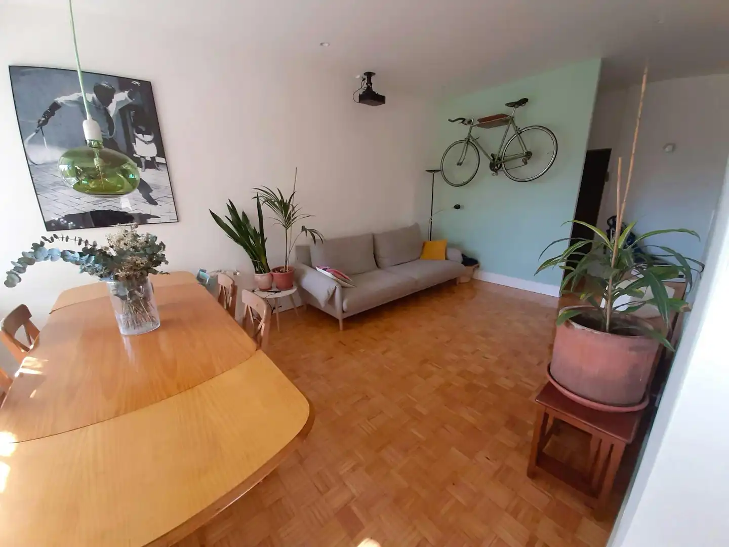 Living room of Flat for rent in Madrid  with Heating, Private garden and Furnished