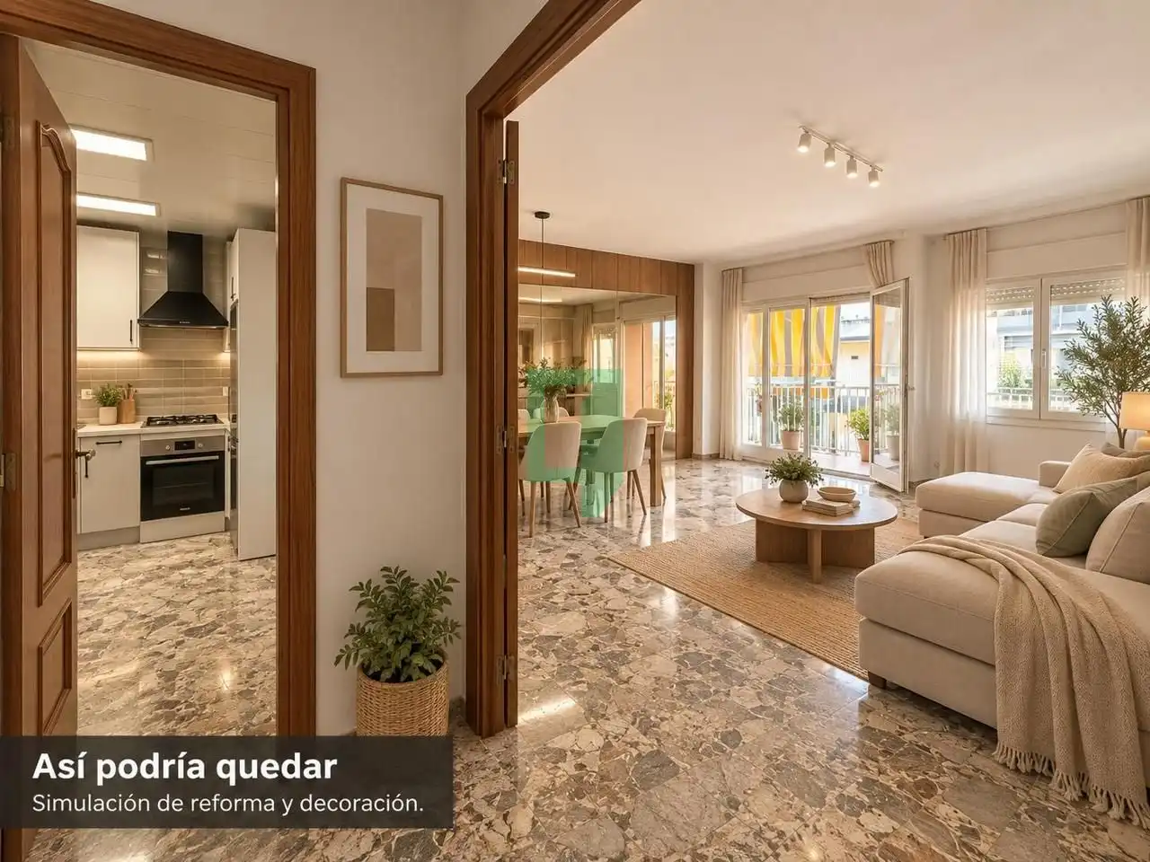 Living room of Flat for sale in Badalona  with Air Conditioner and Balcony