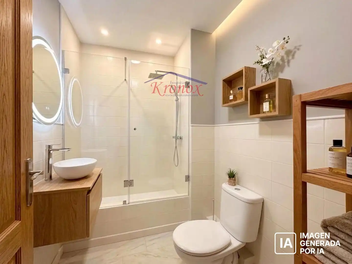 Bathroom of Flat for sale in Madrid  with Heating, Terrace and Furnished